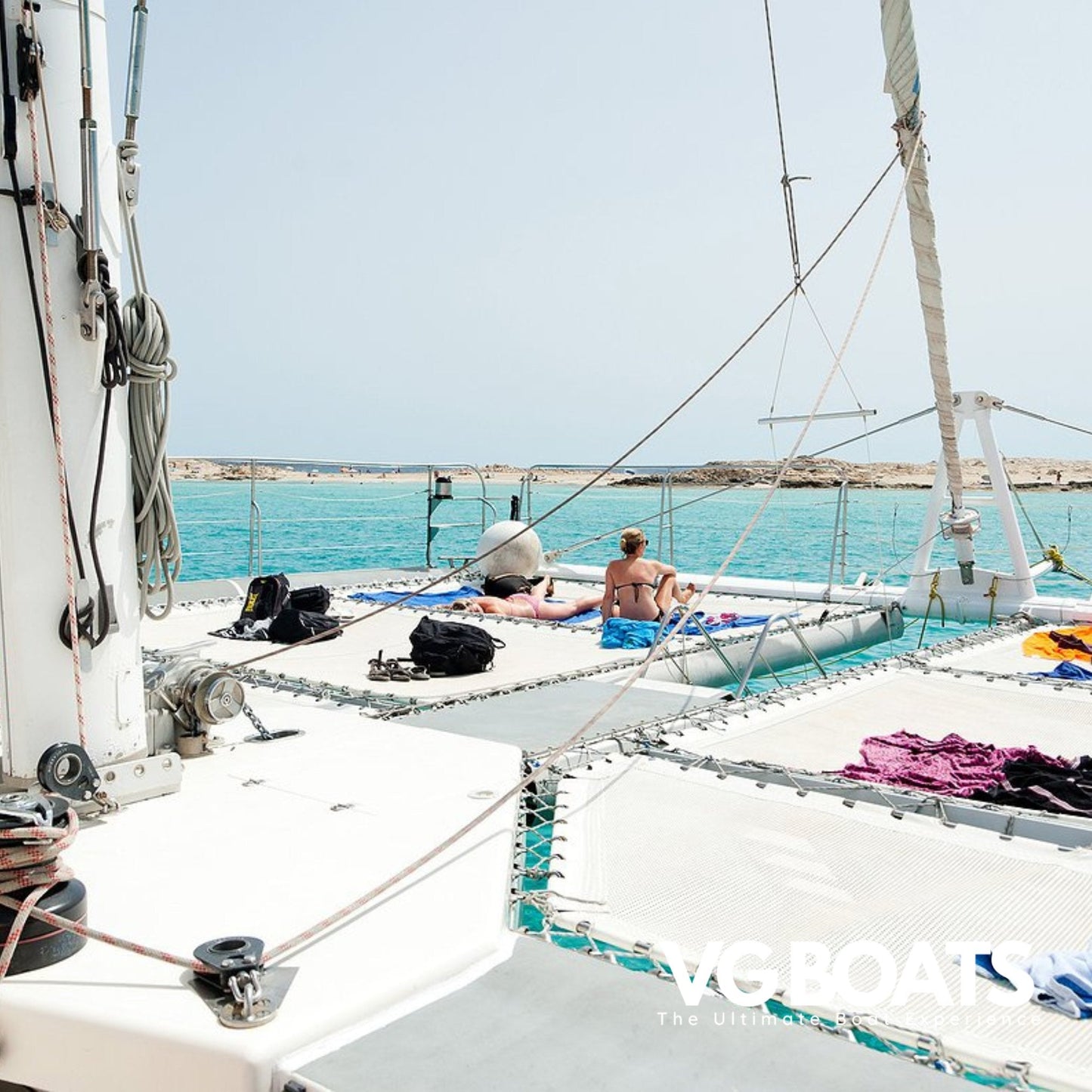 CATAMARAN (95pax) - Yachts Ibiza, Front Deck Area View