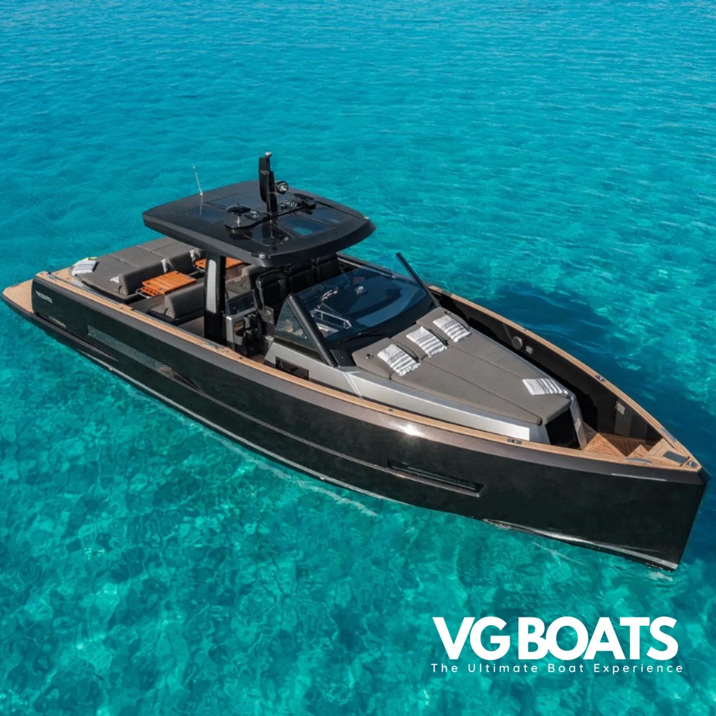 FJORD 44 - Yachts Ibiza, Helicopter Right Side View
