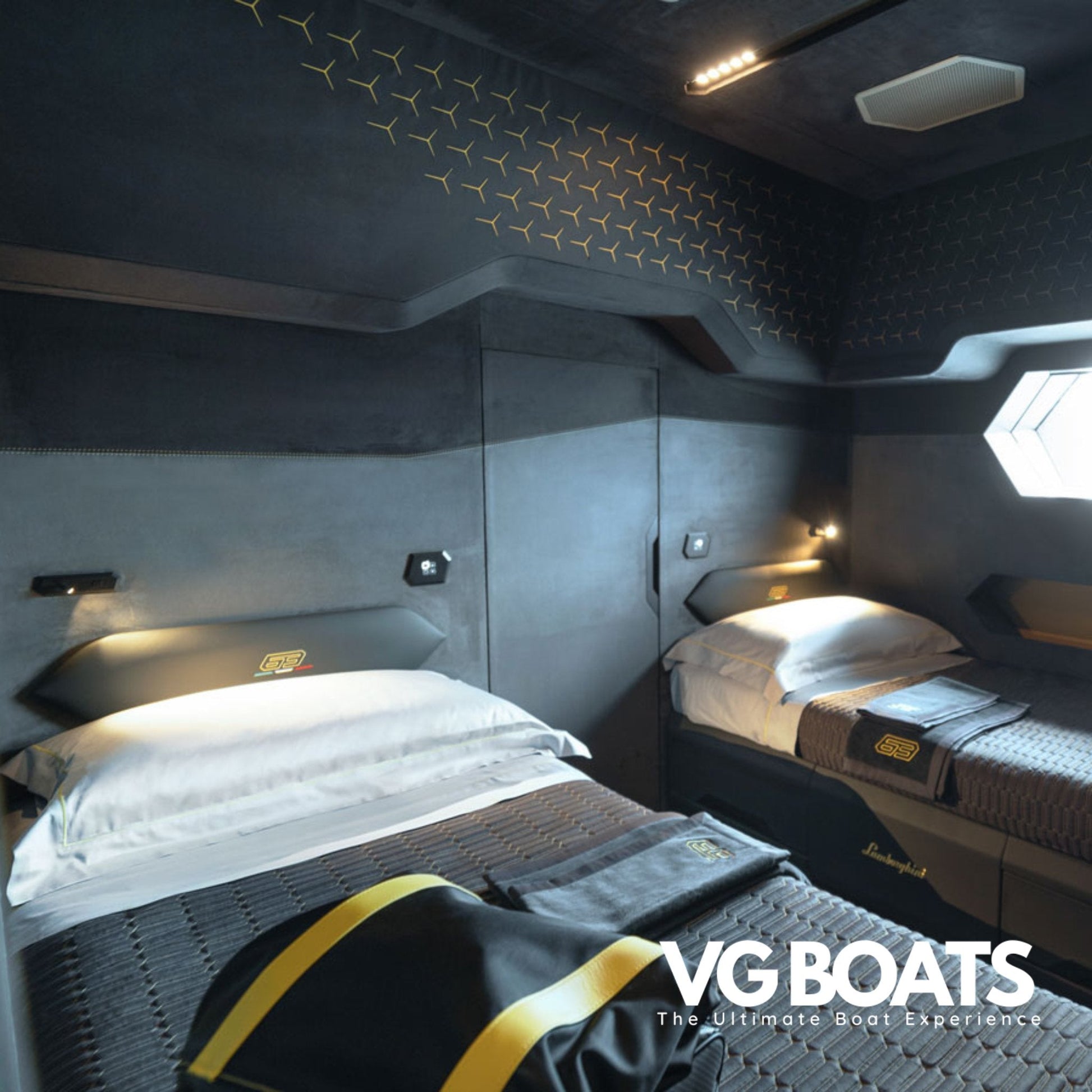 LAMBORGHINI YACHT - Yachts Ibiza, Guest Cabin View