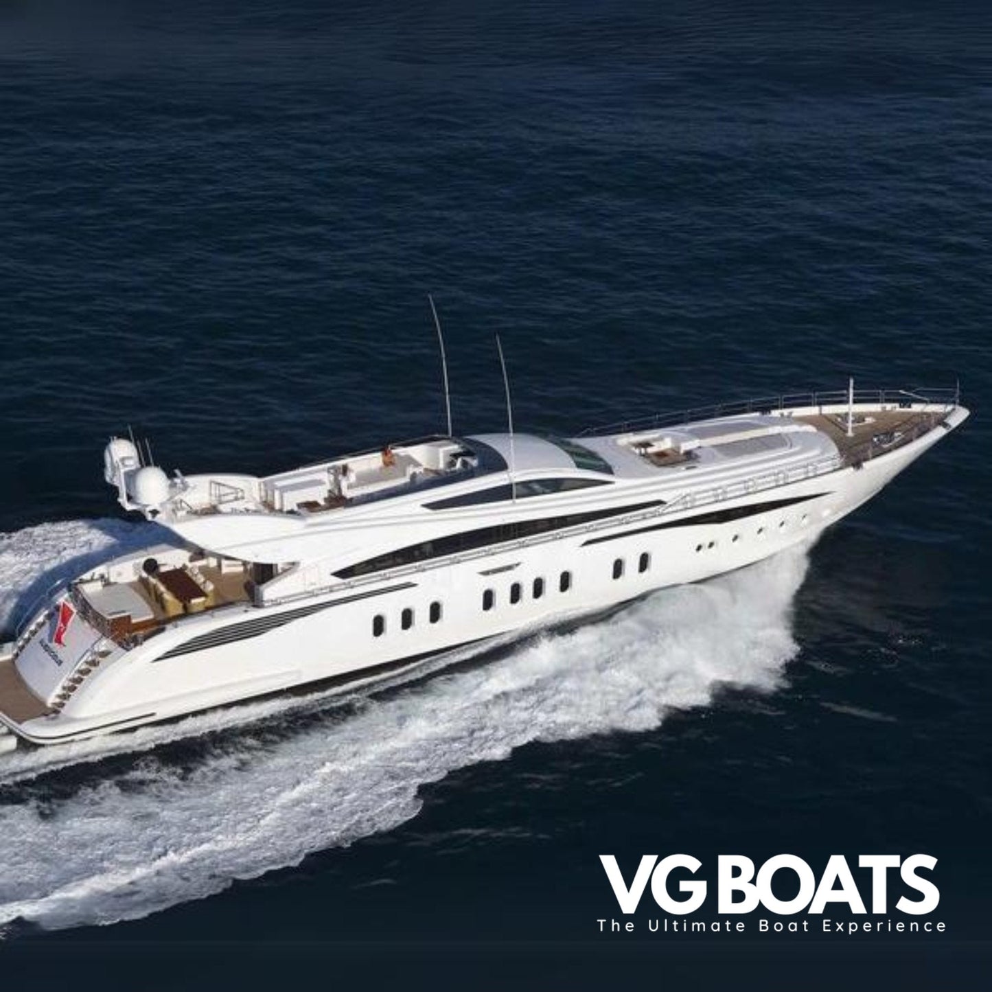 LEOPARD 151 - Yachts Ibiza, Right Side Helicopter View