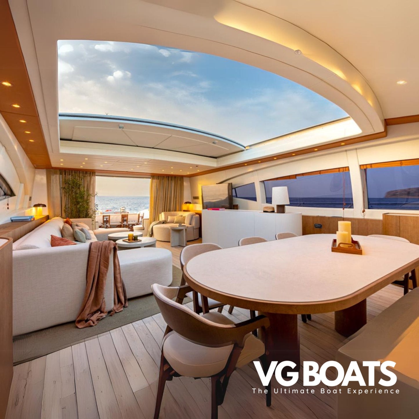 MANGUSTA 108 - Yachts Ibiza, Living Area View