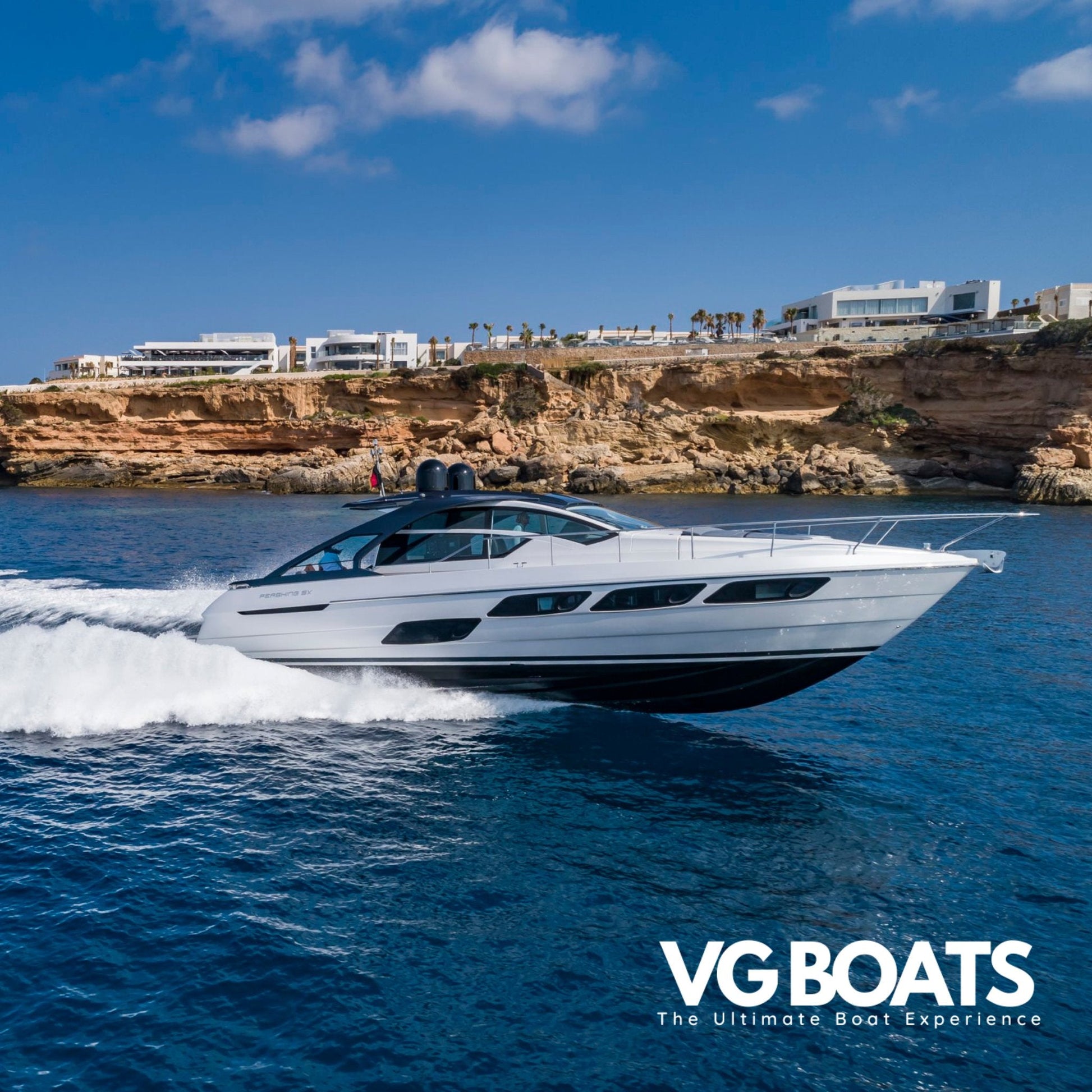 PERSHING 5X - Yachts Ibiza, Right Side View
