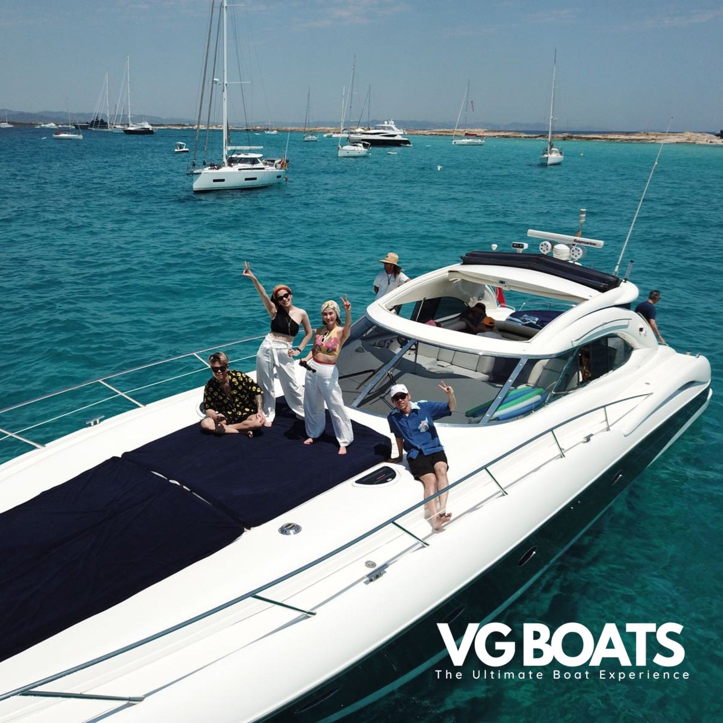 SUNSEEKER PREDATOR 60 - Yachts Ibiza, Front Side View