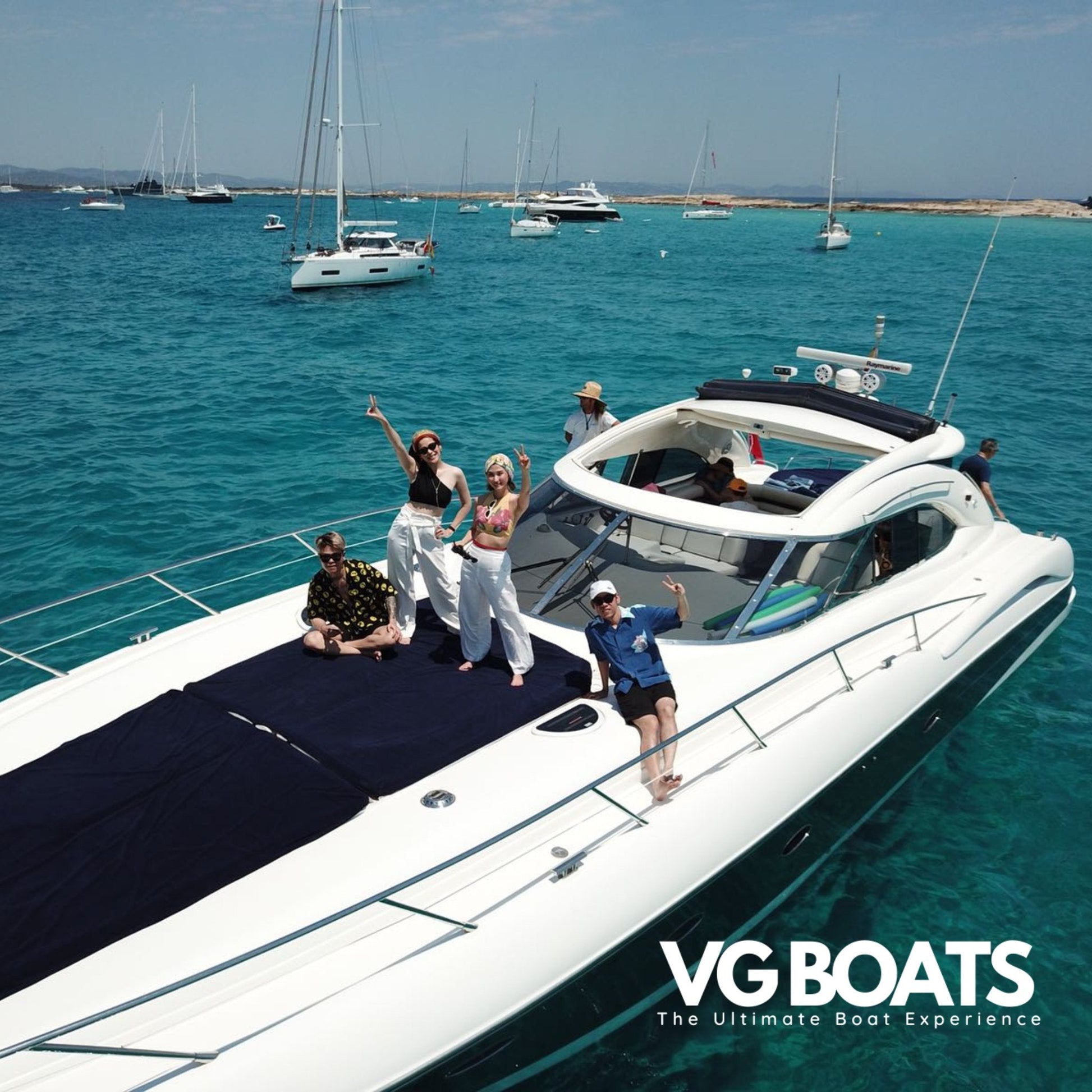 SUNSEEKER PREDATOR 60 - Yachts Ibiza, Front Side View