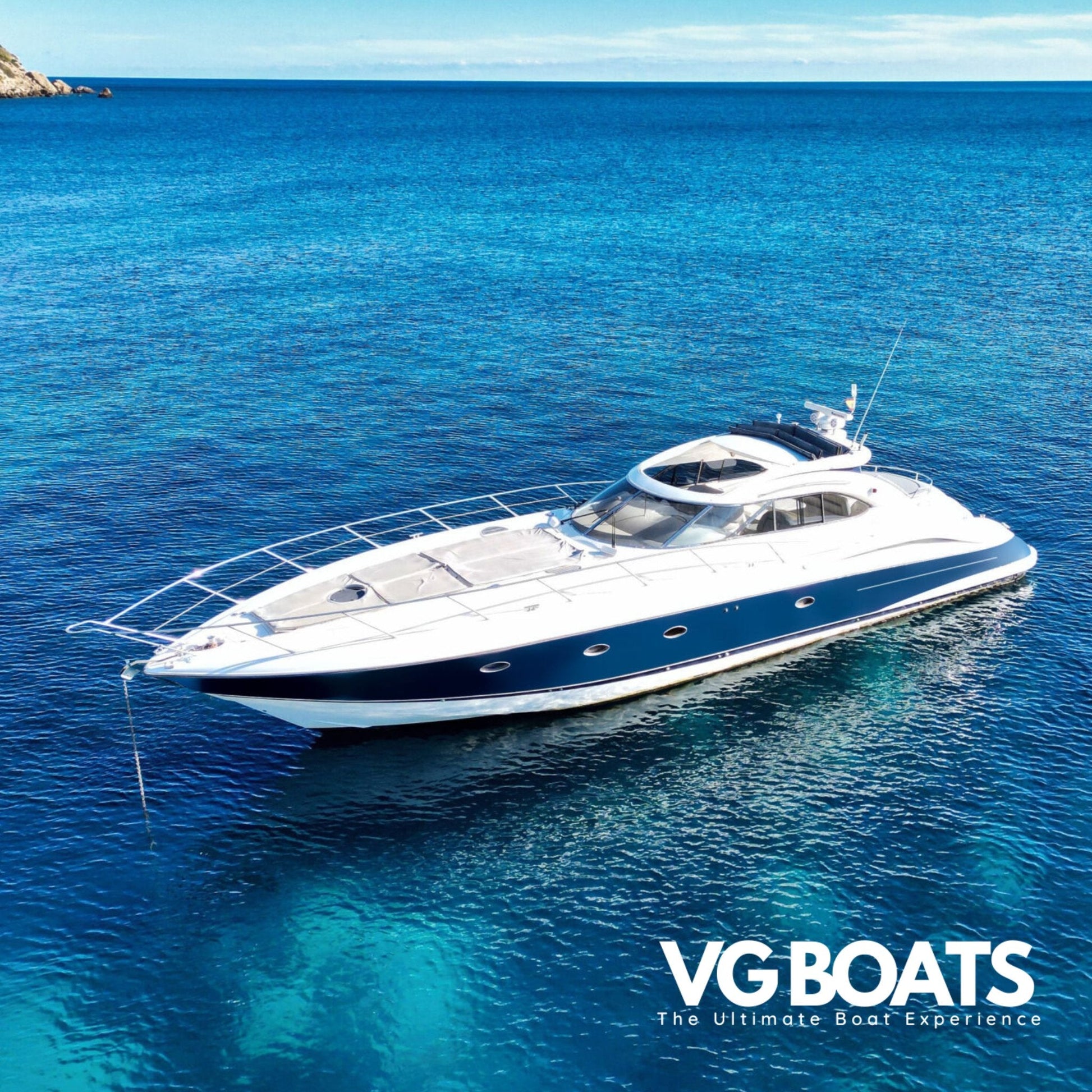 SUNSEEKER PREDATOR 60 - Yachts Ibiza, Left Front Side View