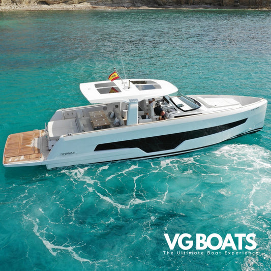 FJORD 41 XL - Yachts Ibiza, Helicopter Right Side View