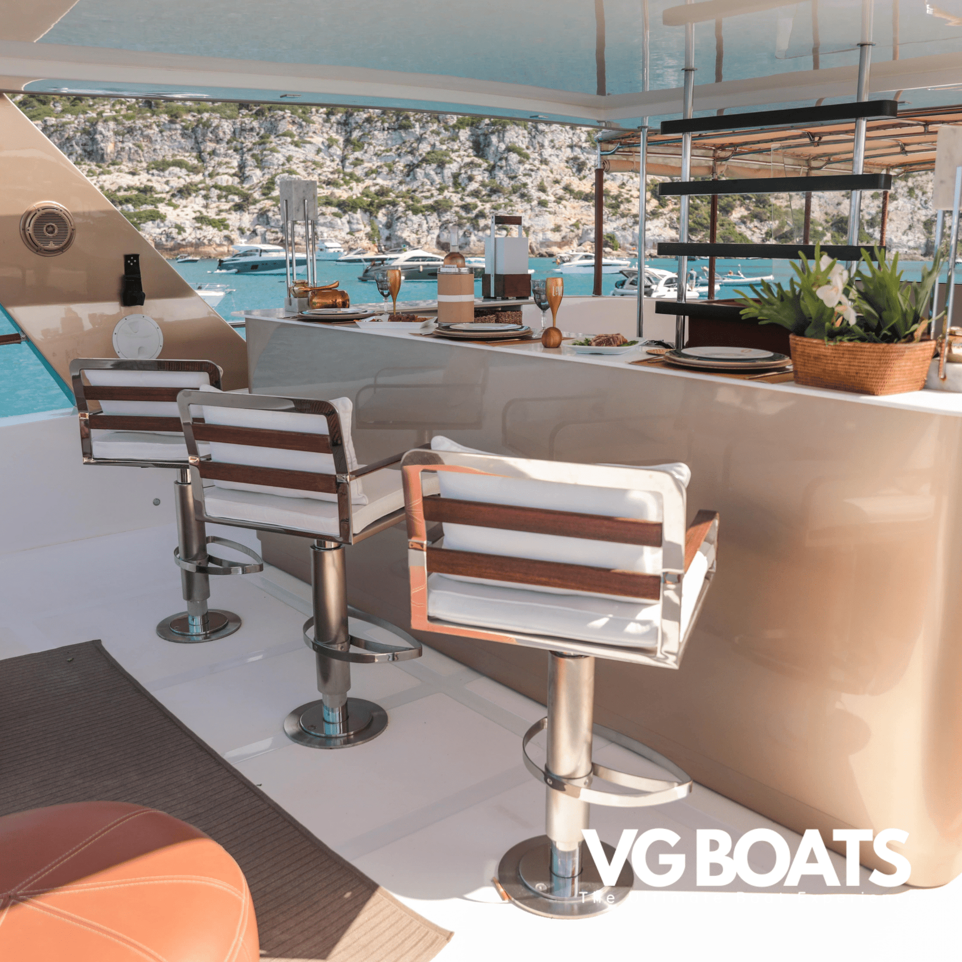 GOLDFINGER - Yachts Ibiza, Above Deck Side View