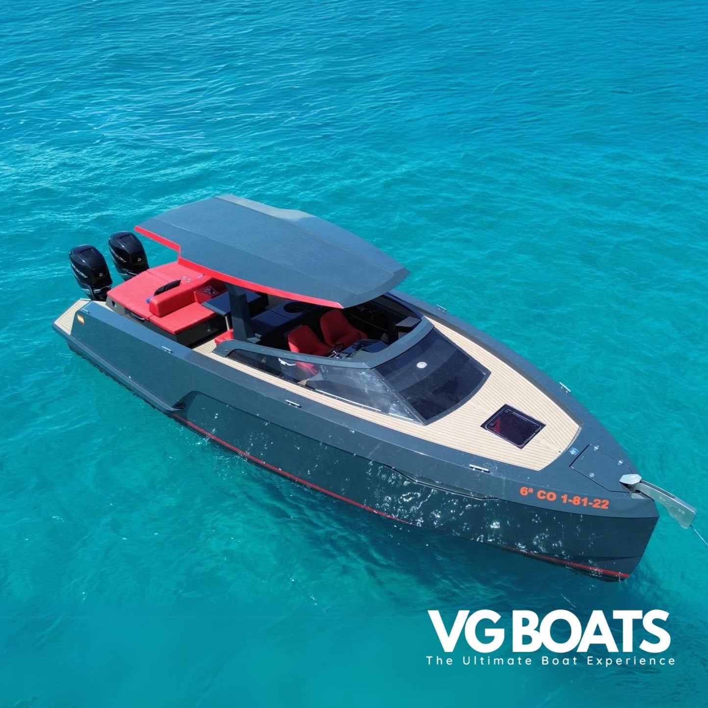 MALIBLUE 38 - Yachts Ibiza, Right Side Helicopter View