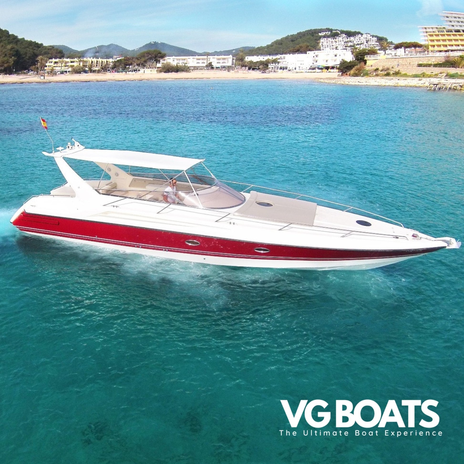 SUNSEEKER APACHE 45 - Yachts Ibiza, Right Side Above View