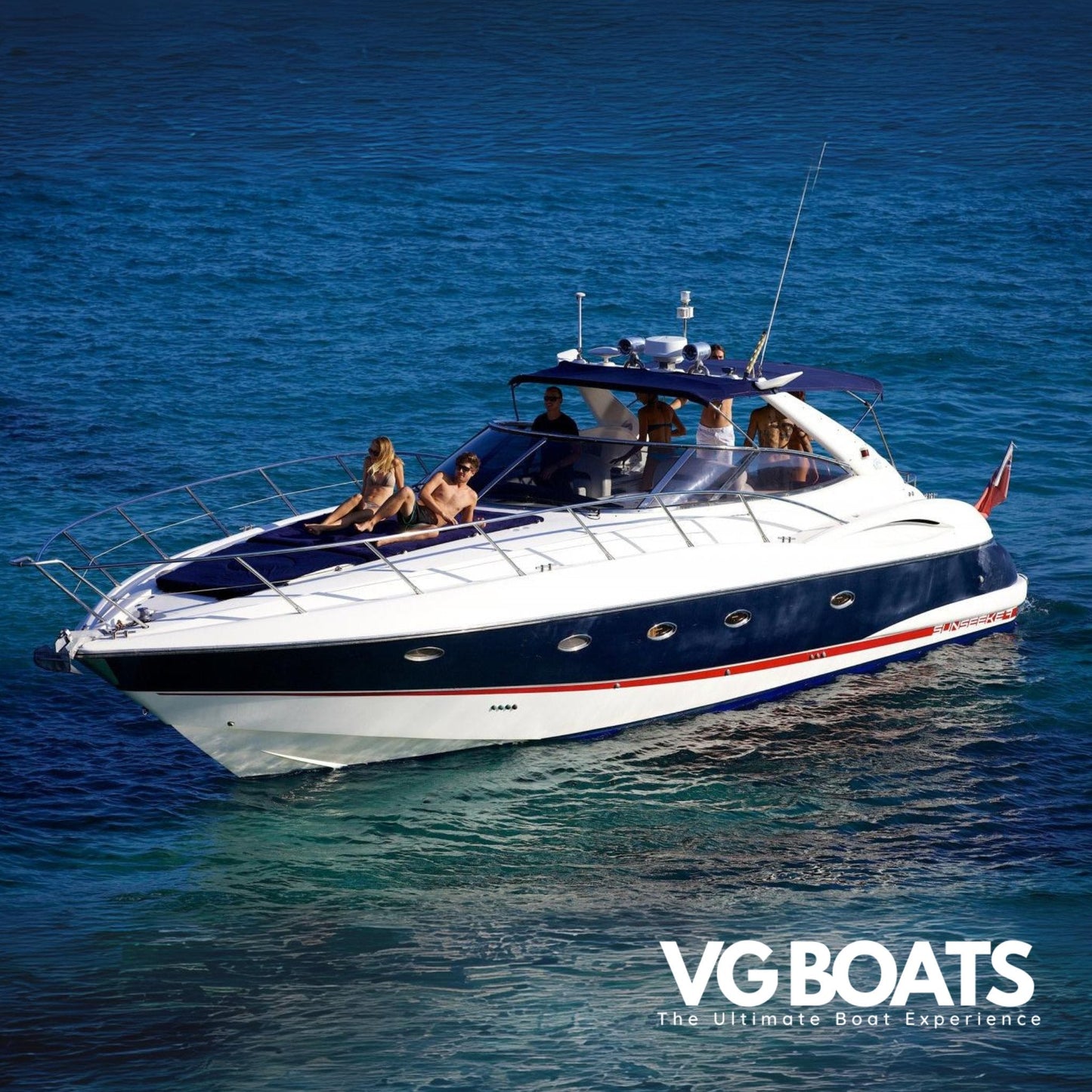 SUNSEEKER CAMARGUE 47 - Yachts Ibiza, Front Side View