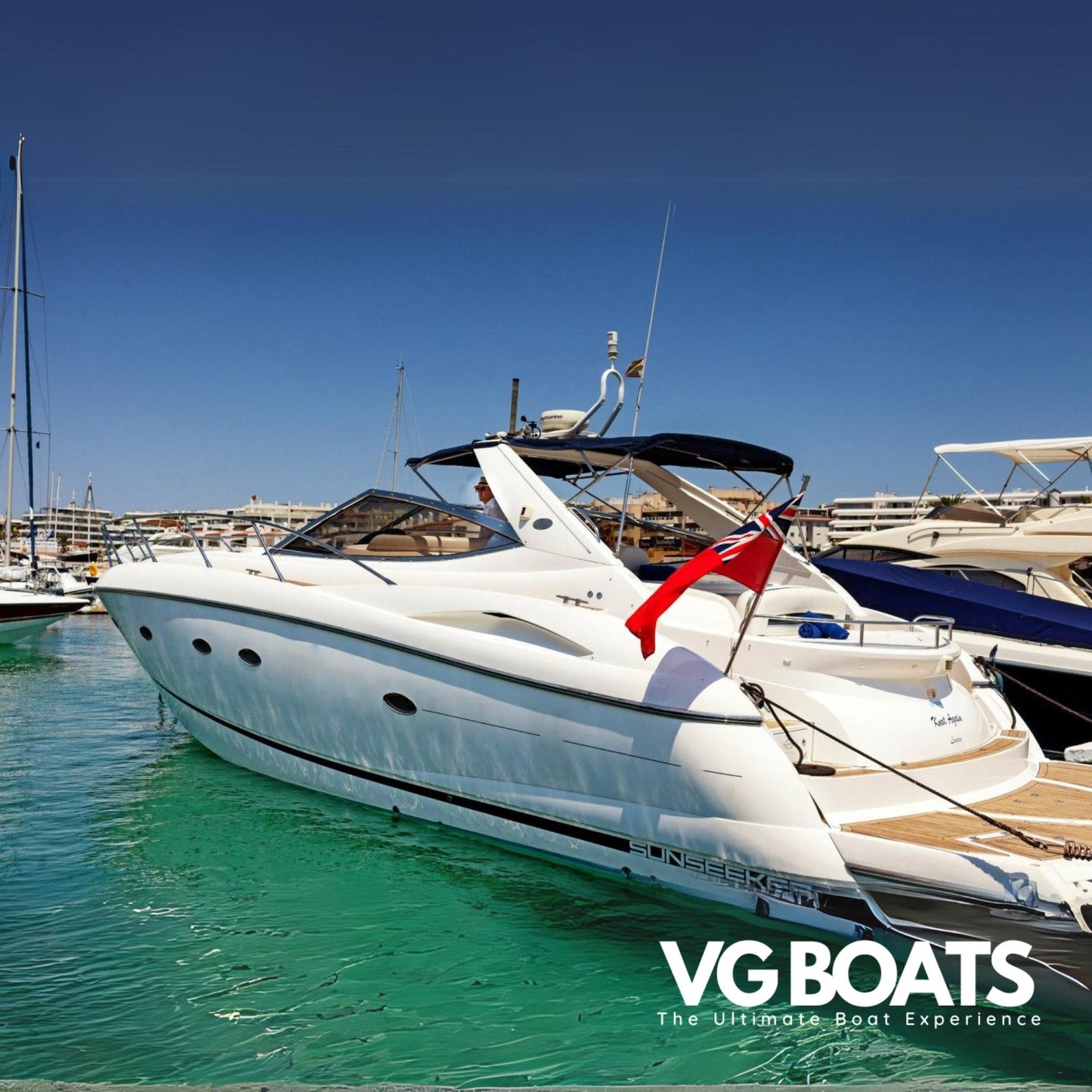 SUNSEEKER PORTOFINO 49 - Yachts Ibiza, Back Left Side View