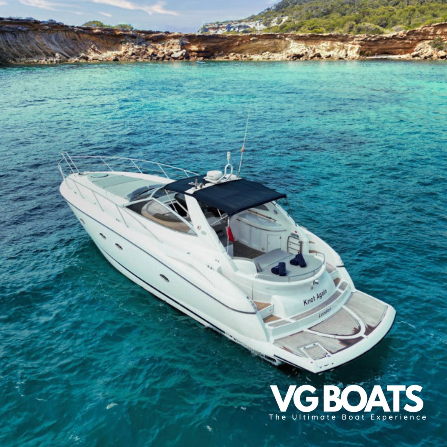 SUNSEEKER PORTOFINO 49 - Yachts Ibiza, Left Back Side View
