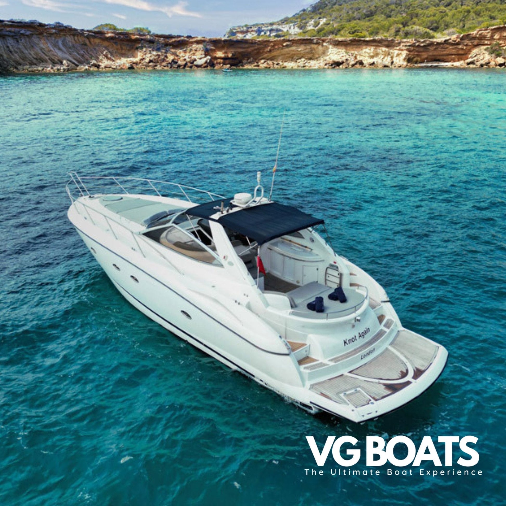 SUNSEEKER PORTOFINO 49 - Yachts Ibiza, Left Back Side View