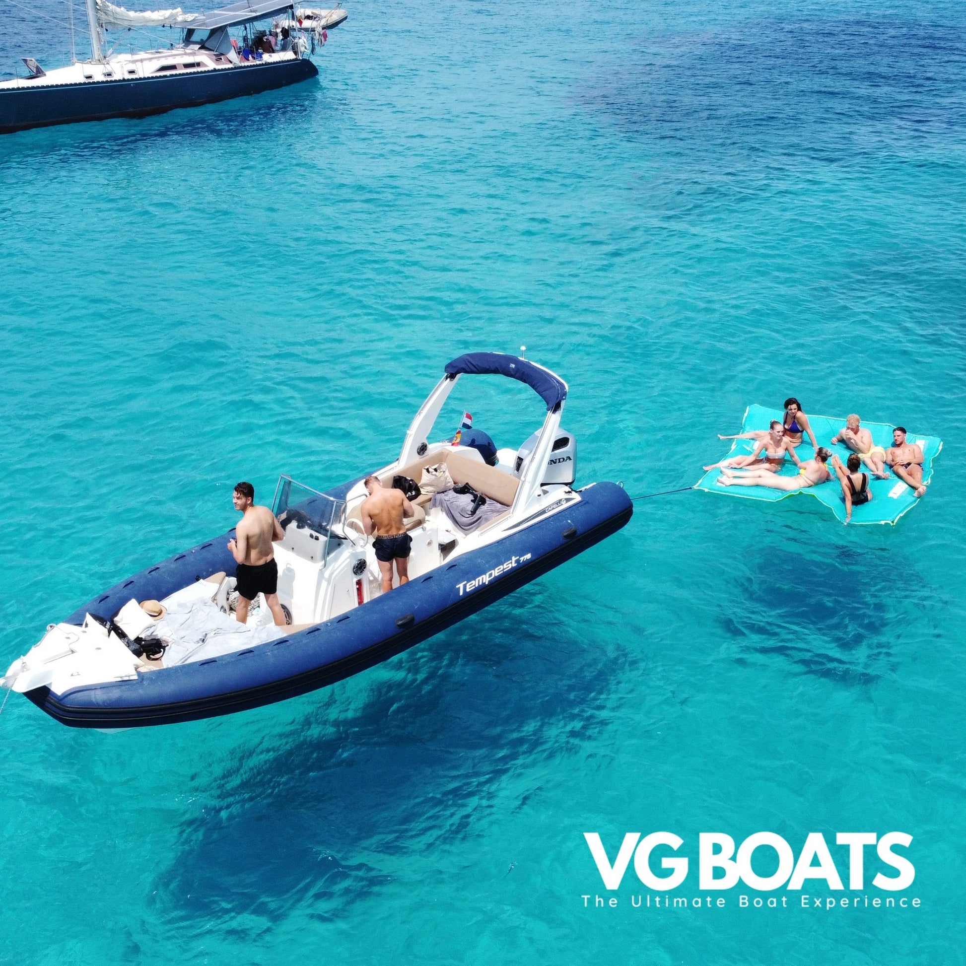 Shared Day Charter - Yachts Ibiza, Left Above View