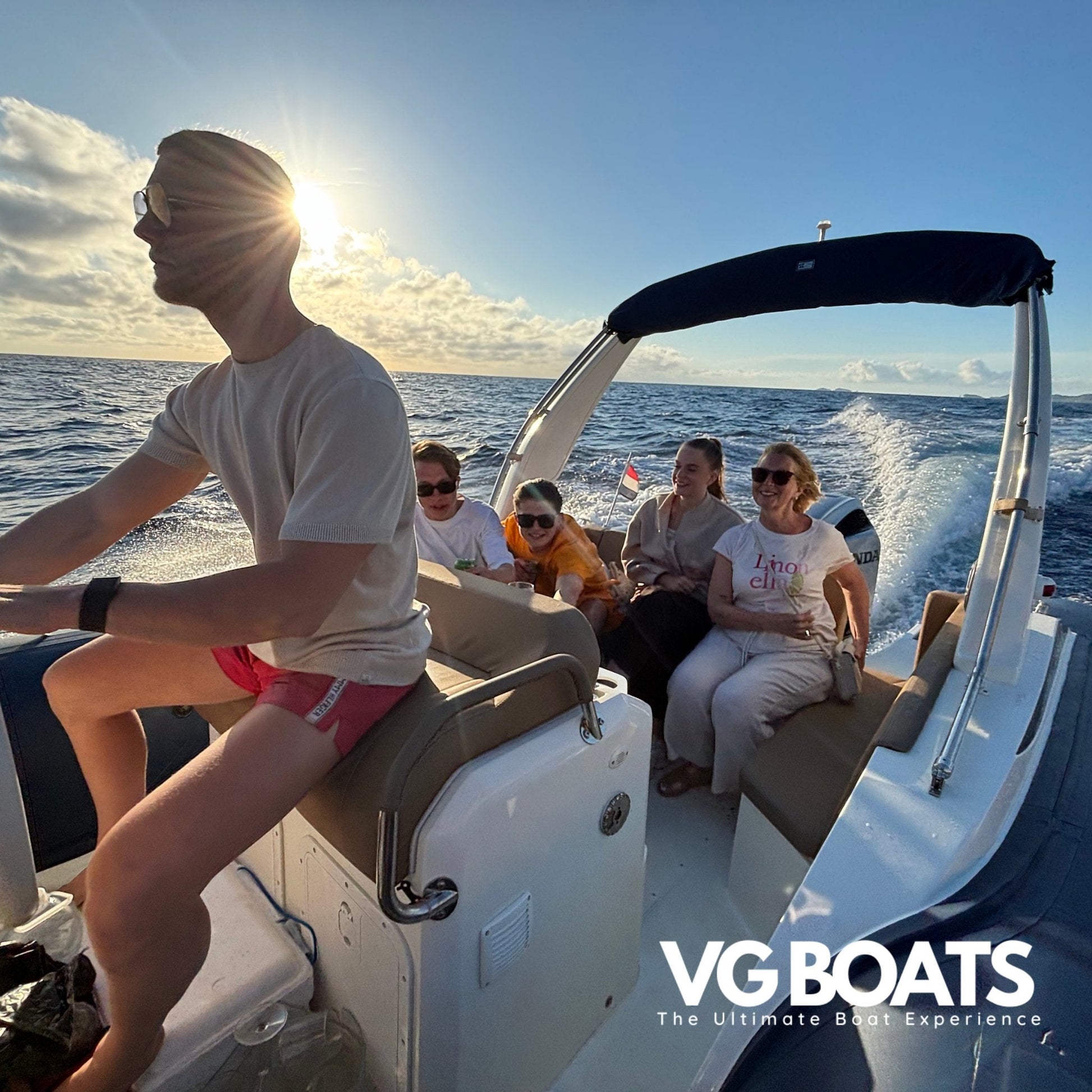 Shared Sunset Charter - Yachts Ibiza, Back Side Motor View
